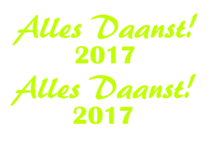 Carnaval Alles Daanst 2017 Flock Neon Geel - afb. 2