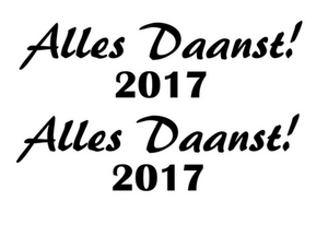 Carnaval Alles Daanst 2017 Polyester Ondergrond Zwart - afb. 2