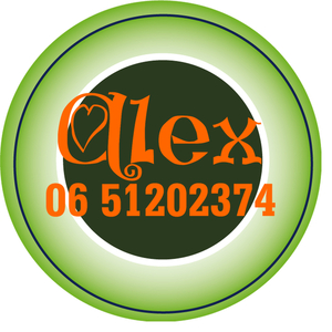 Sticker Groen 4 cm Rond Flex Oranje - afb. 1