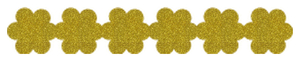 Strijkslinger Bloem Glitter Goud - afb. 1