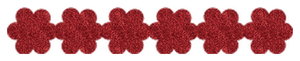 Strijkslinger Bloem Glitter Rood - afb. 1