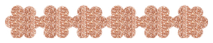 Strijkslinger Bloem Glitter Light Rose Gold - afb. 1