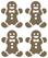 Vel Strijkletters Kerst Gingerbread Man Design Panter - afb. 2