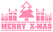 Vel Strijkletters Kerst Merry X-Mas Glitter Medium Pink - afb. 2