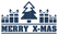 Vel Strijkletters Kerst Merry X-Mas Glitter Navy - afb. 2