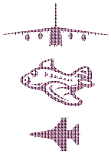 Vel Strijkletters Vliegtuigen Holografische Roze - afb. 2