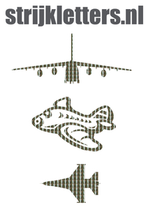 Vel Strijkletters Vliegtuigen Holografische Zilver - afb. 1