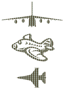 Vel Strijkletters Vliegtuigen Holografische Zilver - afb. 2